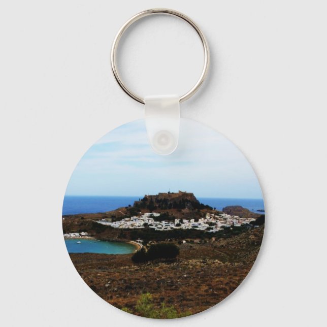 Lindos, Rhodos, Griechenland Schlüsselanhänger (Vorderseite)