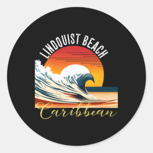 Lindquist Beach Lindquist Beach Runder Aufkleber