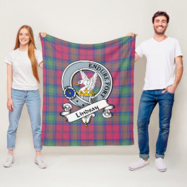 Lindsay Ancient Clan Abzeichen Tartan Kariert Fleecedecke