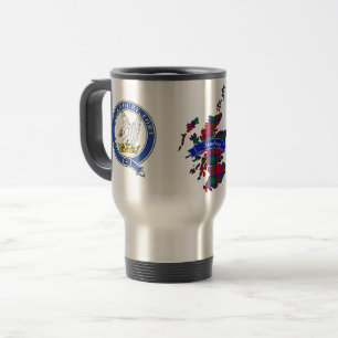 Lindsay Clan Abzeichen & Tartan Travel Mug Reisebecher