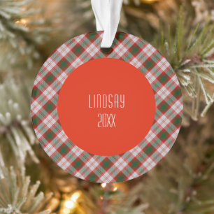 Lindsay Dress Clan Tartan Kariertes Muster Ornament