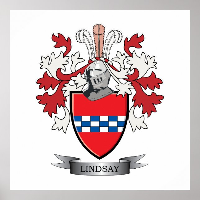 Lindsay Familienwappen Coat of Arms Poster (Vorne)