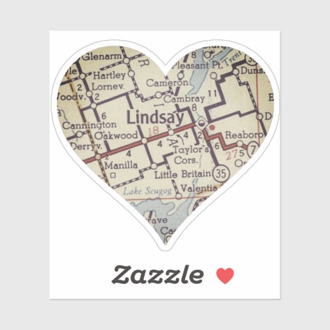 Lindsay Ontario Aufkleber (Blatt)