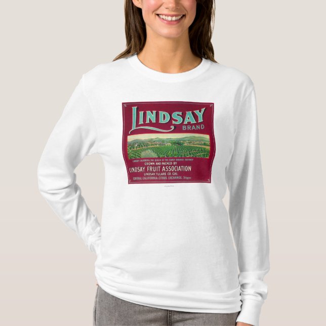 Lindsay orange LabelLindsay, CA T-Shirt (Vorderseite)