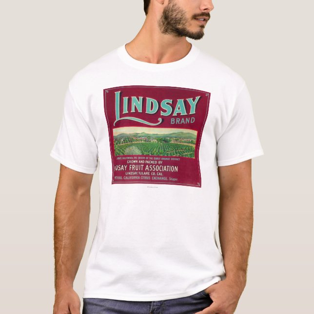 Lindsay orange LabelLindsay, CA T-Shirt (Vorderseite)