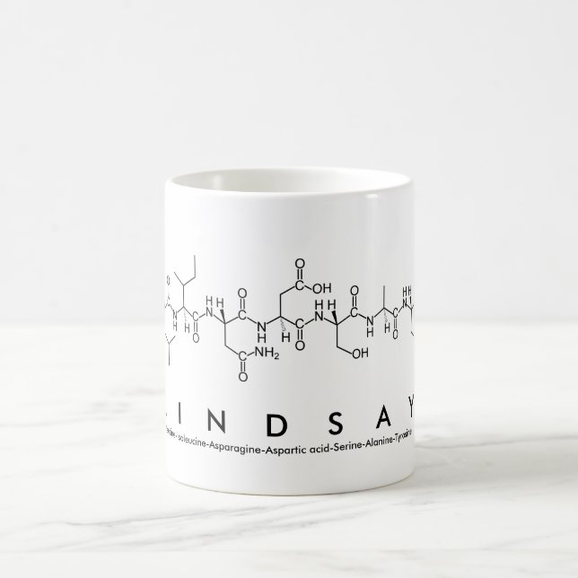 Lindsay-Peptidnamen-Tasse Kaffeetasse (Mittel)