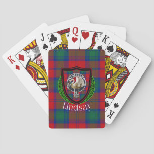 Lindsay schottischer Clan Tartan & Wappen Spielkarten