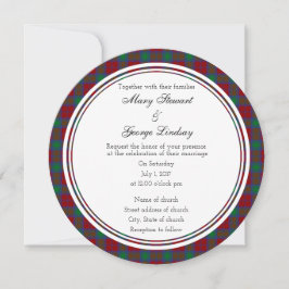 Lindsay Scottish Mariage Round Invitation