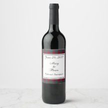 Lindsay Scottish Wedding Wine Label