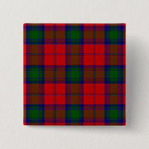 Lindsay tartan red green kariert button