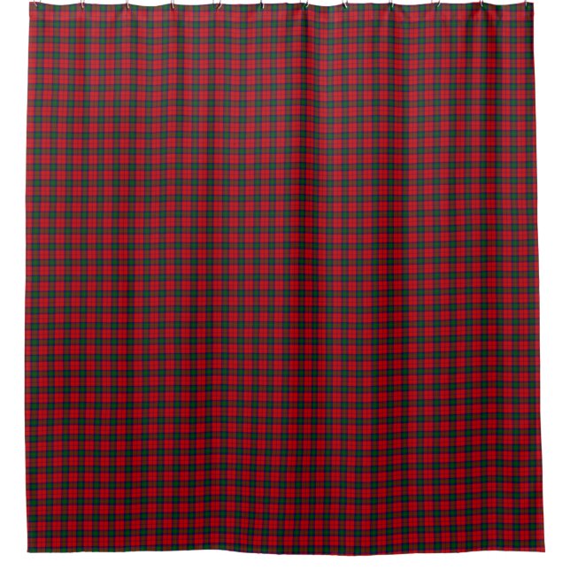 Lindsay tartan red green kariert duschvorhang (Vorderseite)