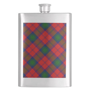 Lindsay tartan red green kariert flachmann