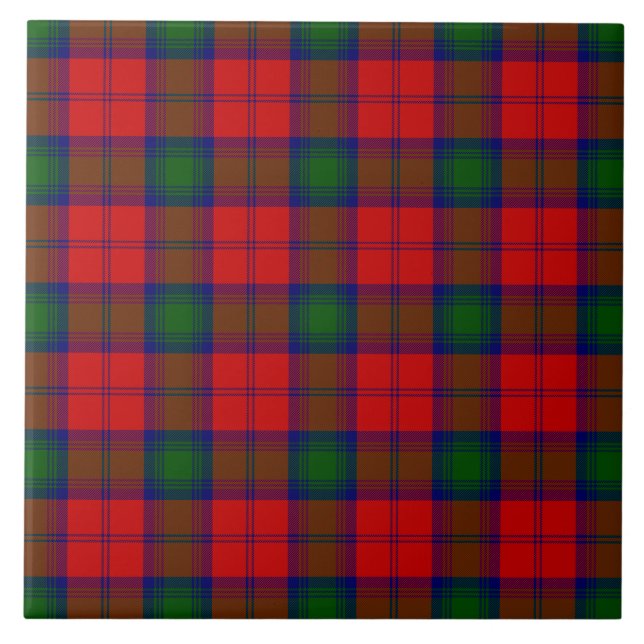 Lindsay tartan red green kariert fliese (Vorderseite)