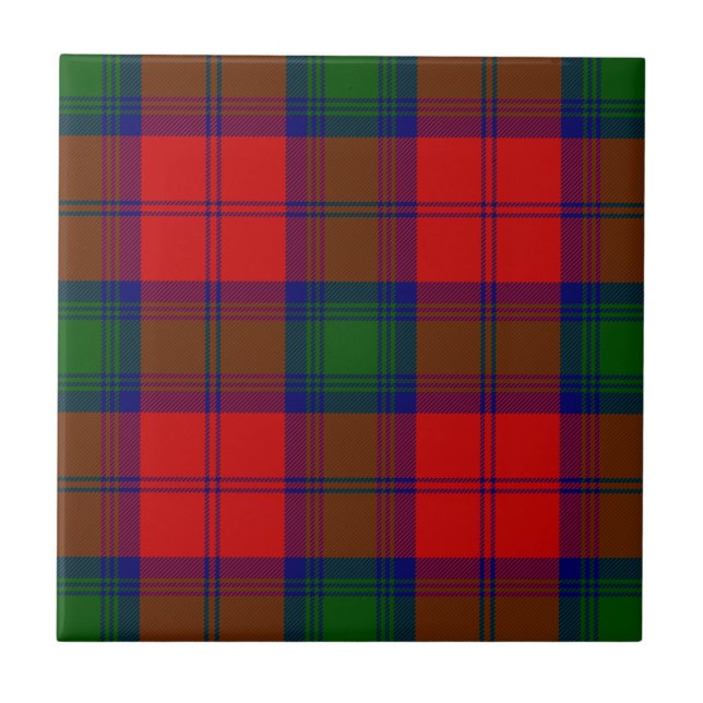 Lindsay tartan red green kariert fliese (Vorderseite)