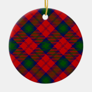 Lindsay tartan red green kariert keramik ornament