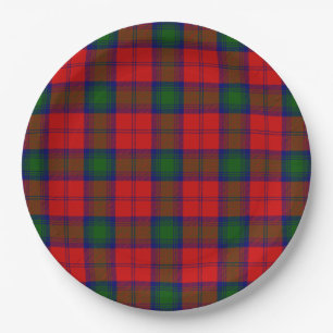 Lindsay tartan red green kariert pappteller