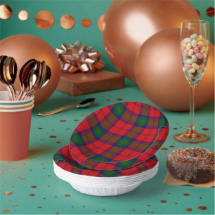 Lindsay tartan red green kariert pappteller
