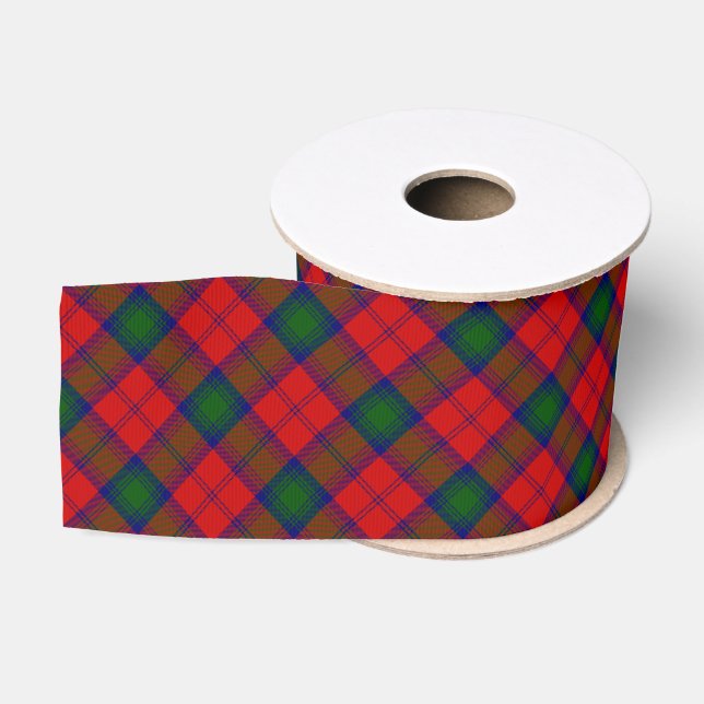 Lindsay tartan red green kariert ripsband (Spule)