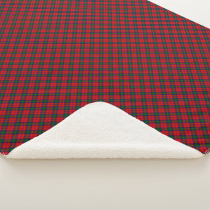 Lindsay tartan red green kariert sherpadecke