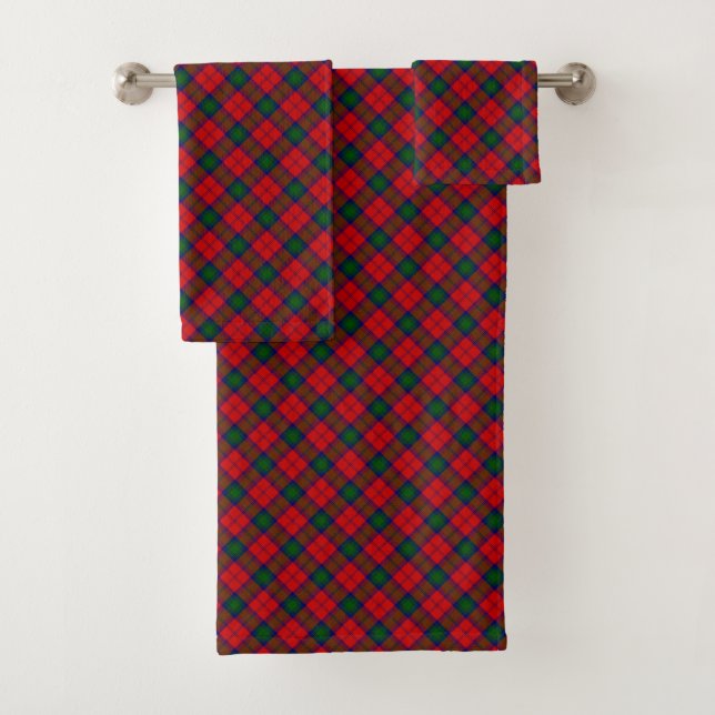 Lindsay tartan rouge vert plaid (En situation)