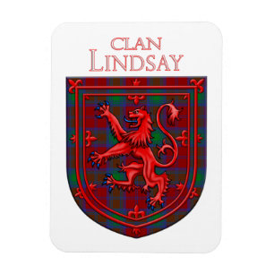 Lindsay Tartan Scottish Kariert Lion Rampant Magnet