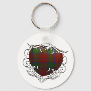 Lindsaytartan-Herz Schlüsselanhänger