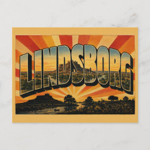 Lindsborg Kansas Sandstein Butte Prairie Kunst Postkarte