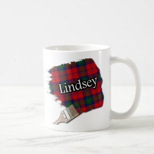 Lindsey Clan Lindsay Tartan Paint Brush Cup Tasse