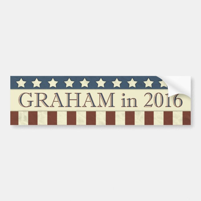 Lindsey Graham Präsident 2016 Autoaufkleber (Vorne)