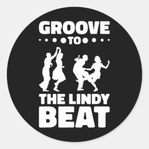 Lindy Hop Dancer Swing Dance Swing Dancing Couple Runder Aufkleber