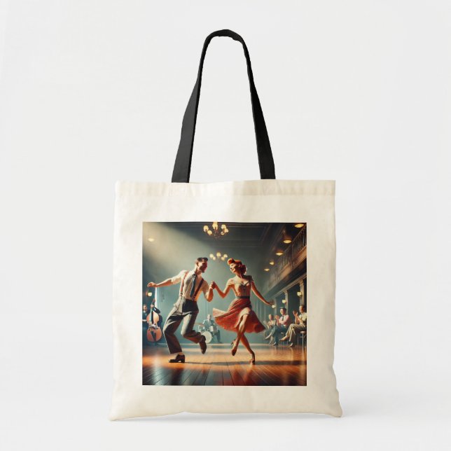 Lindy Hop Dancing Couple Tragetasche (Vorne)