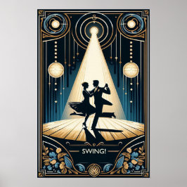 Lindy Hop Tance Hall Vintage Poster