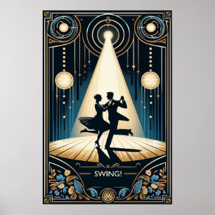Lindy Hop Tance Hall Vintage Poster