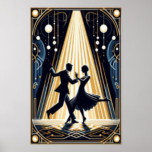 Lindy-Hop-Tanzsaal Vintage Poster