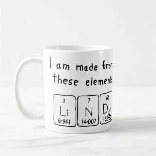 Lindy Namen-Tasse periodischer Tabelle Kaffeetasse