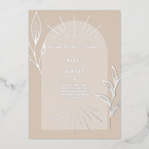 Line Art Arch Botanischer Tan