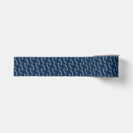 Line Art Baseballs, Blue Grosgrain Ribbon Ripsband