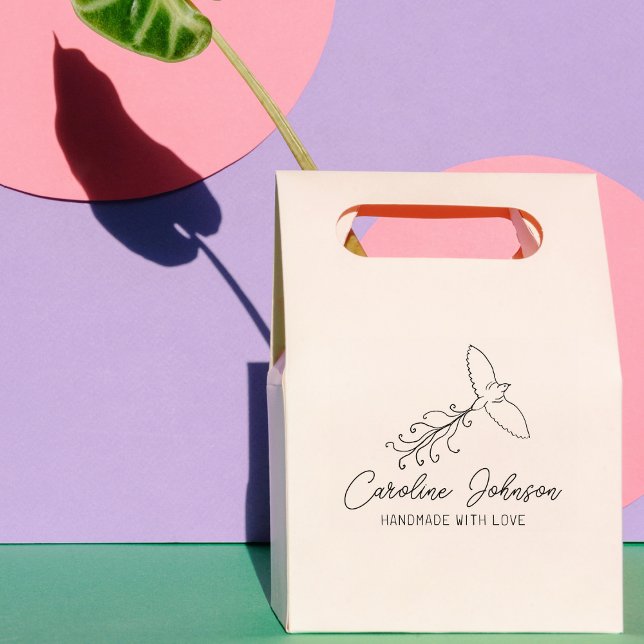 Line Art Bird Custom Handmade with Liebe, Large Gummistempel (Von Creator hochgeladen)