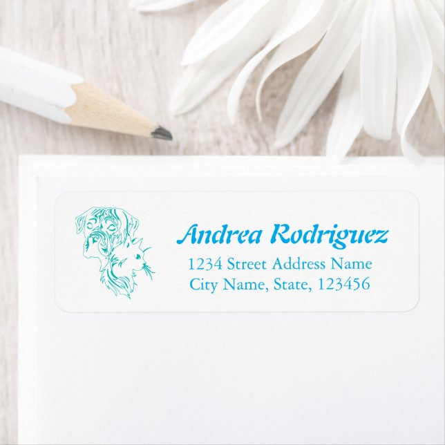 Line Art Cat and Dog With Personalized Name (Insitu)