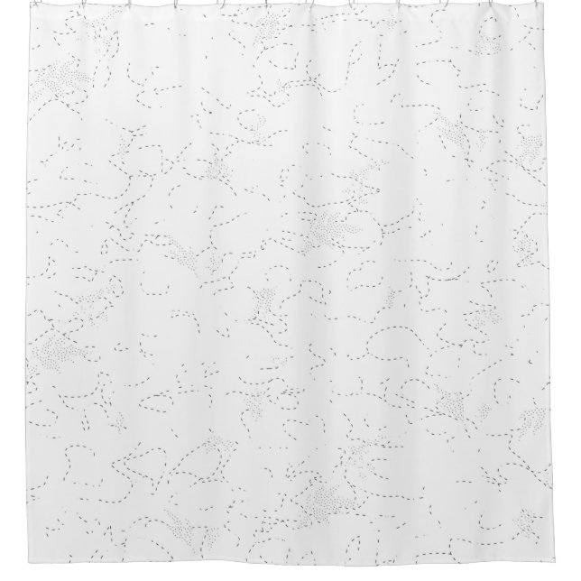 Line Art, Catskill White, Fantasy Duschvorhang (Vorderseite)