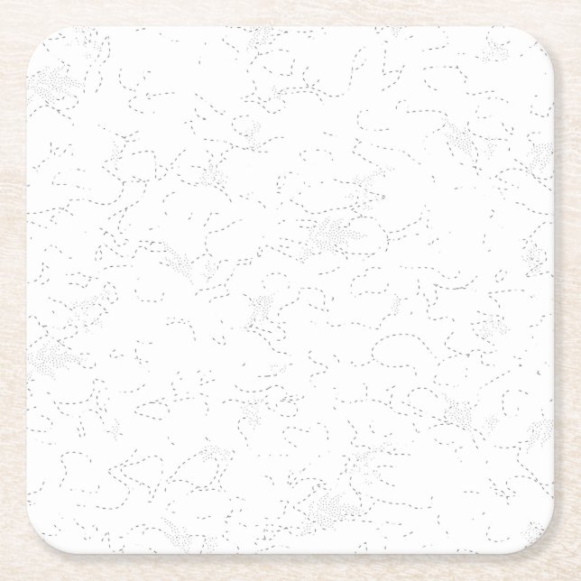 Line Art, Catskill White, Fantasy Paper Untersetze Rechteckiger Pappuntersetzer (Vorderseite)