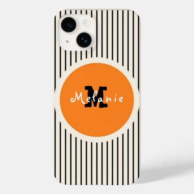 Line art contemporary aesthetic minimal Monogram Case-Mate iPhone 14 Hülle (Rückseite)