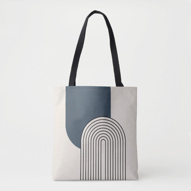 Line Art des Mid Centres mit dunkelblauem Bogen Tasche (Vorderseite)