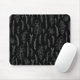 Line Art Eucalyptus Pattern Mousepad