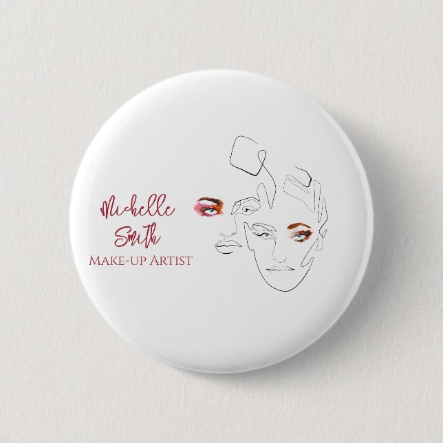 Line Art Fashion macht sich die Künstlermarkierung Button (Vorderseite)
