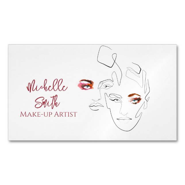 Line Art Fashion macht sich die Künstlermarkierung Magnetische Visitenkarte (Vorderseite)