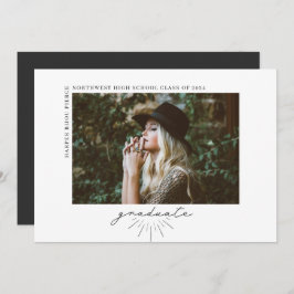 Line Art Script Abschluss Horizontales Foto Ankündigung