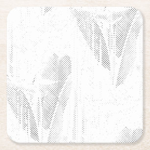 Line Art, Seashell, Harfe Paper Untersetzer