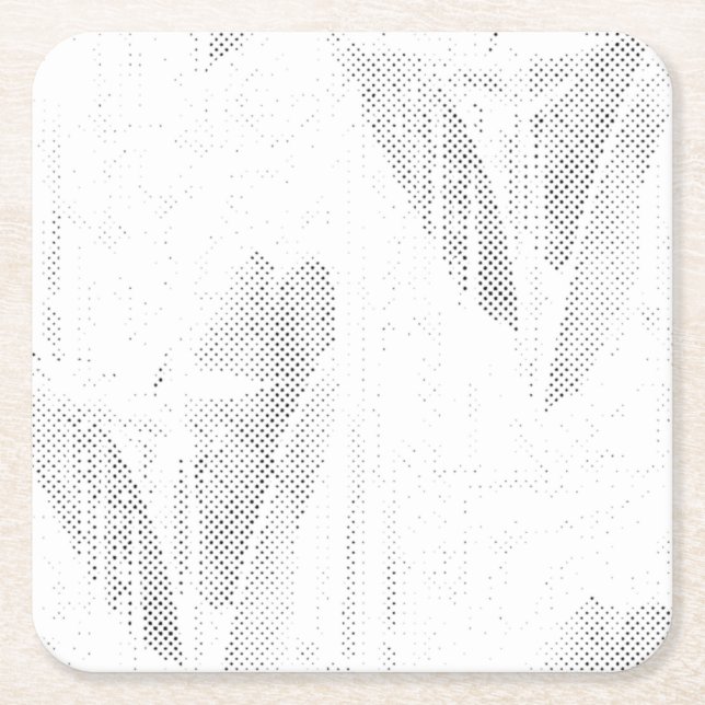 Line Art, Seashell, Harfe Paper Untersetzer (Vorderseite)