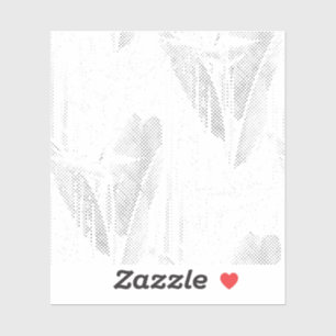 Line art, Seashell, Harp Custom Vinyl Sticker